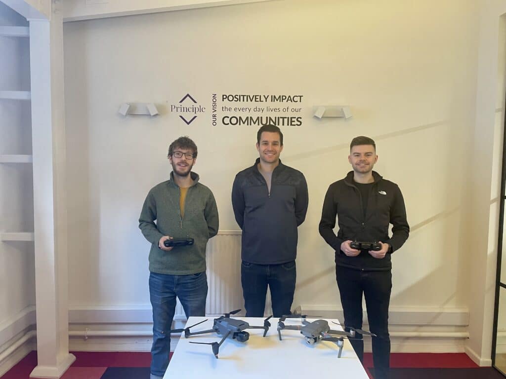 Benedict Williams, Richard Coles and James Lucas of Principle Estate Management